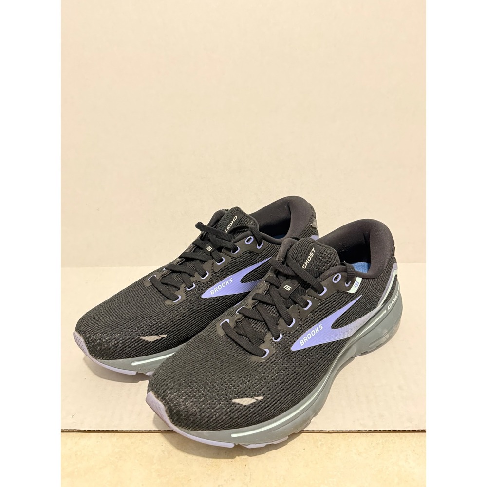 Brooks Ghost 15 Womens 10 Black Purple Running Shoes 1203801B011